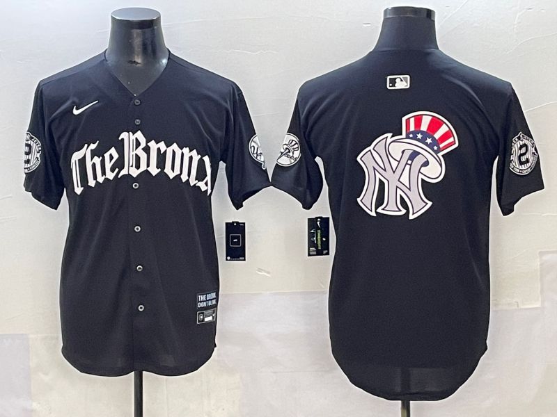 Men 2025 New York Yankees Blank Black Five generations Joint Name Nike MLB Jersey style 16